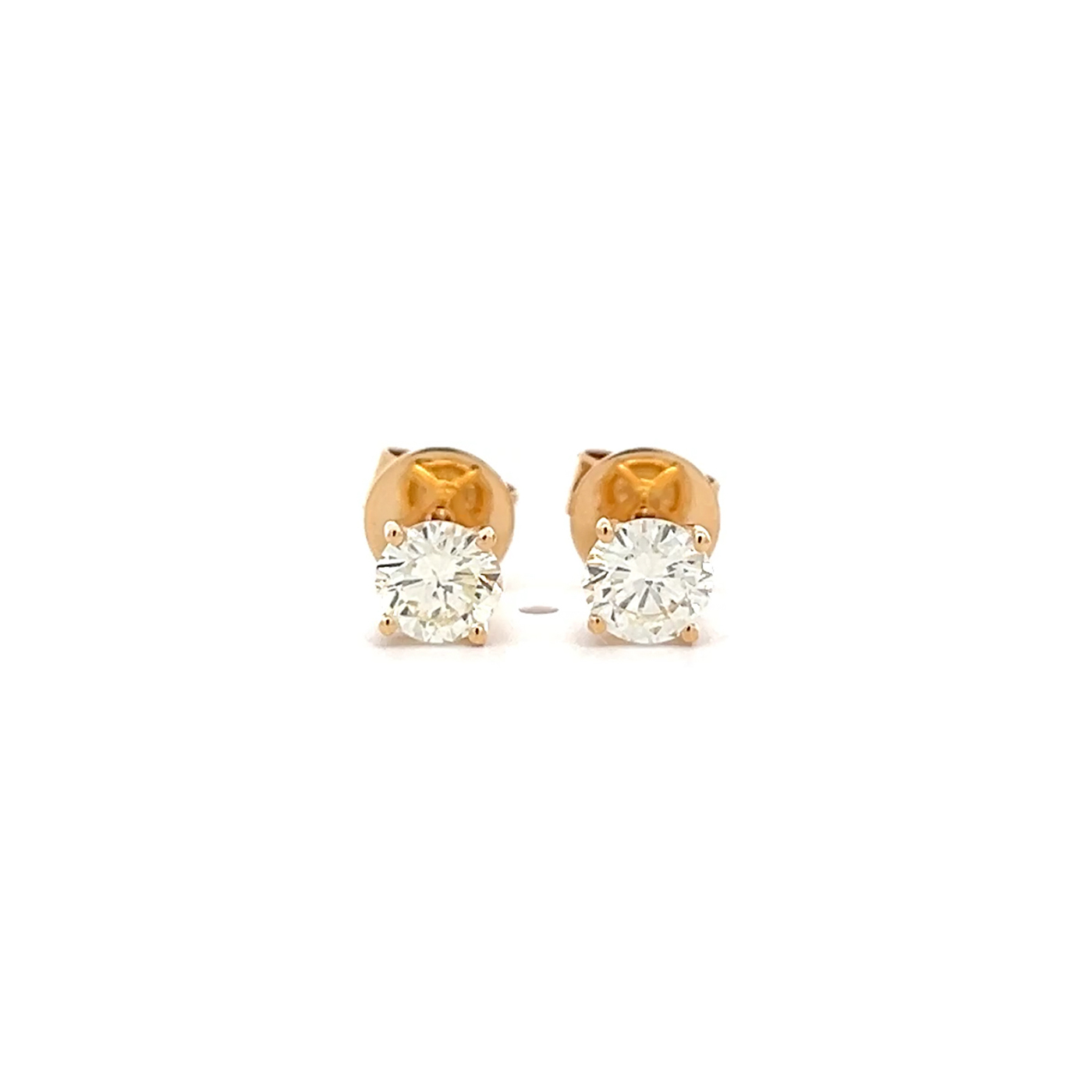 "Kostbare Begleiter" - 18 Karat Gelbgold Ohrstecker mit Brillanten
