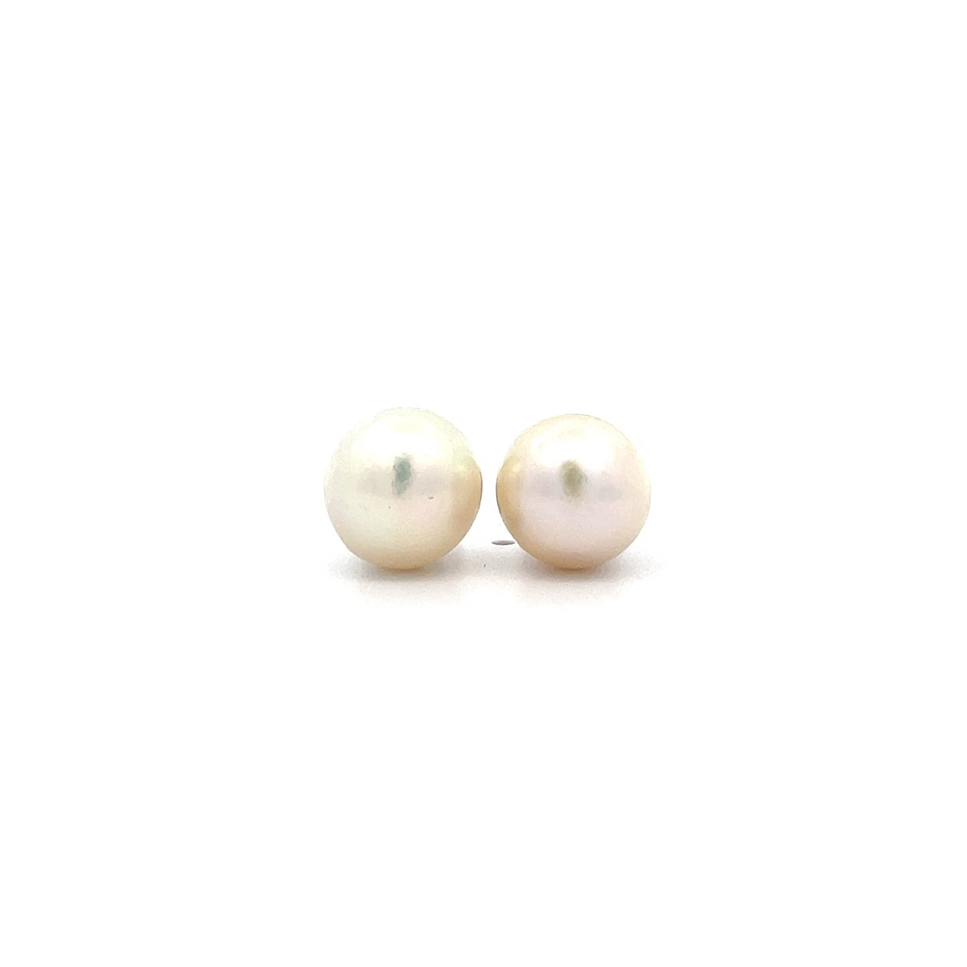 "White Pearls" - Klassische Perlen Ohrstecker 14 Karat Weißgold