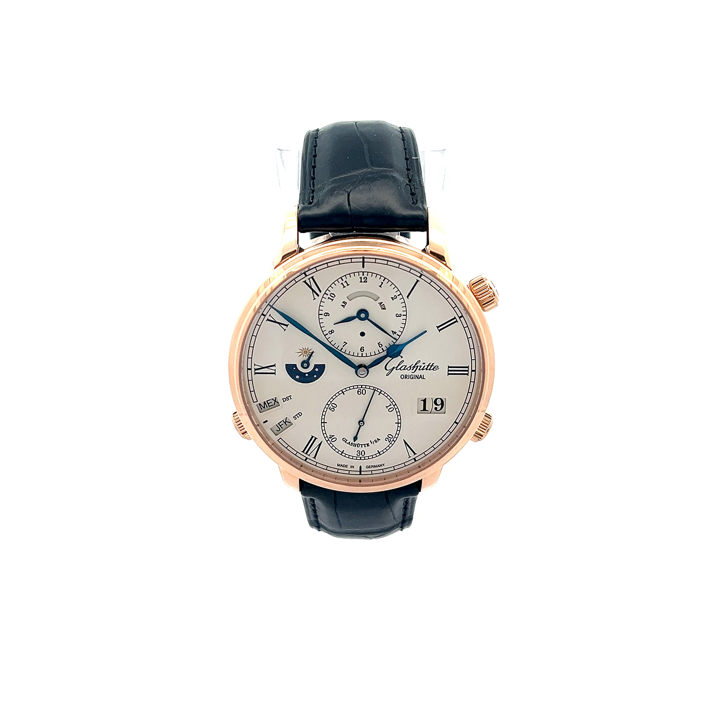 "Glashütte" - Senator Cosmopolite 18 Karat Roségold