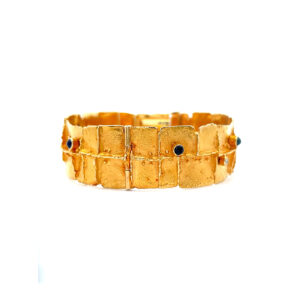 "Zeichen der Zeit" - Imposanter 18 Karat Gold Armreif