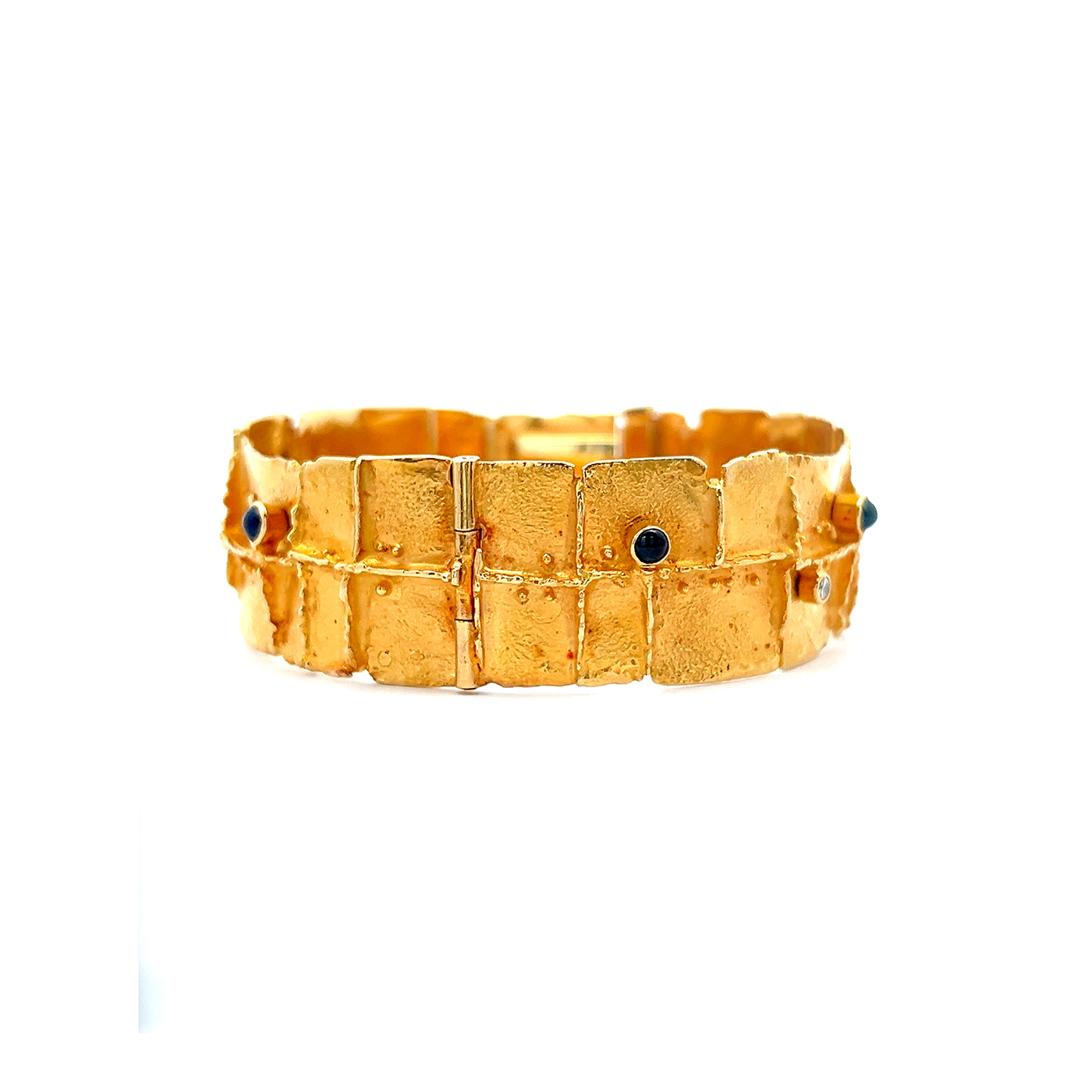 "Zeichen der Zeit" - Imposanter 18 Karat Gold Armreif