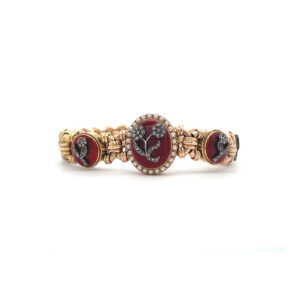 "Red Grace" - Elegantes 14 Karat Gelbgold Armband