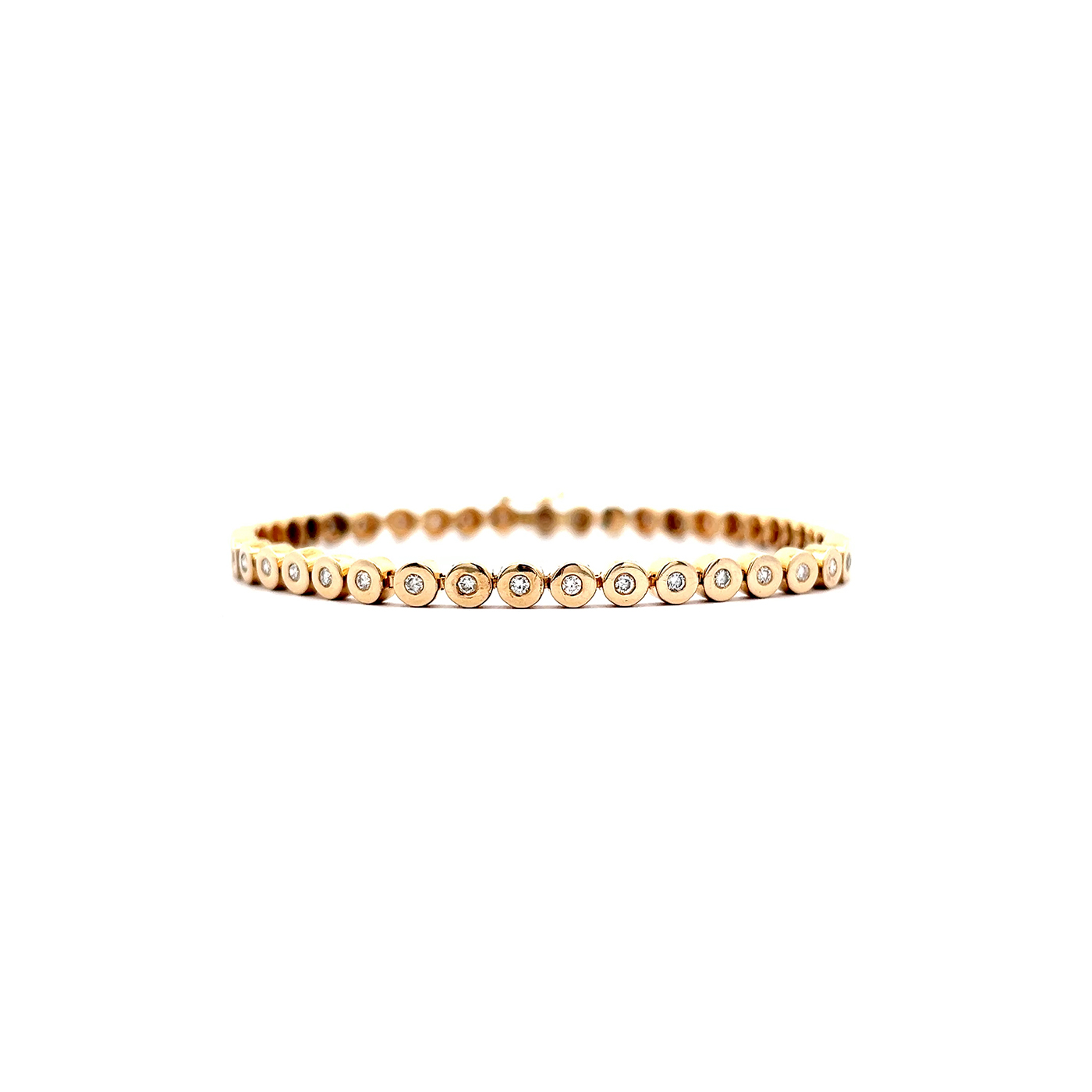 "Ewiges Leuchten" - 14 Karat Gelbgold Armband mit Brillanten