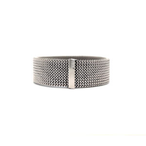 "Weißes Band" - 18 Karat Weißgold Armband