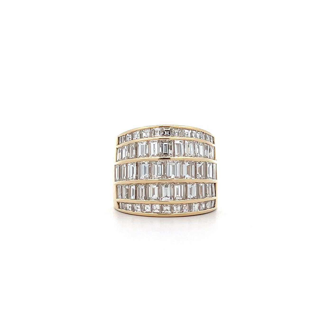 "Sparkling Rows" - 18kt Gelbgold Ring