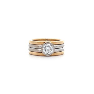 "Powerfull Sparkle" - 18 Karat Bicolor Bandring