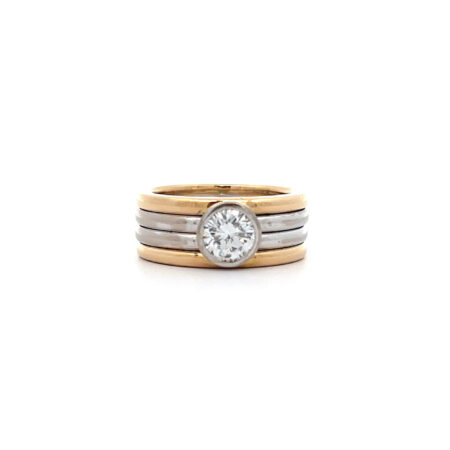 "Powerfull Sparkle" - 18 Karat Bicolor Bandring