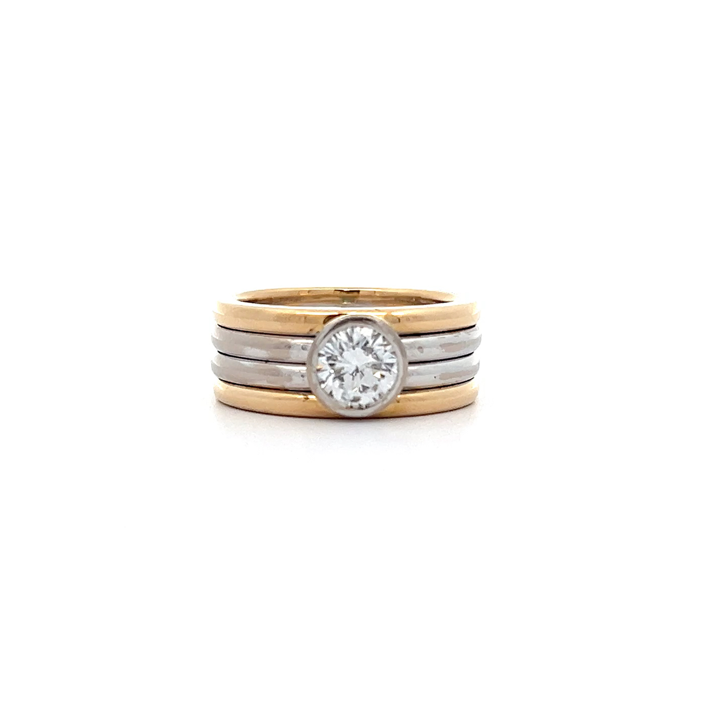 "Powerfull Sparkle" - 18 Karat Bicolor Bandring