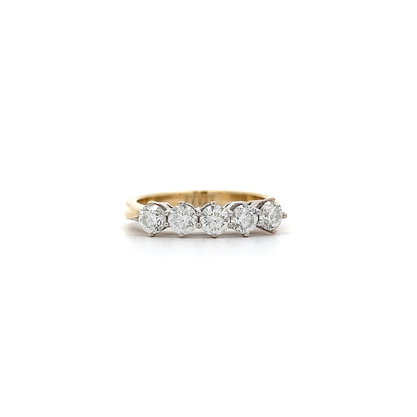 "Five diamonds" - 18 Karat Gelbgold Ring