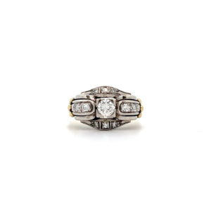 "Ewiges Licht" - 14 Karat Gelbgold Ring mit Brillanten