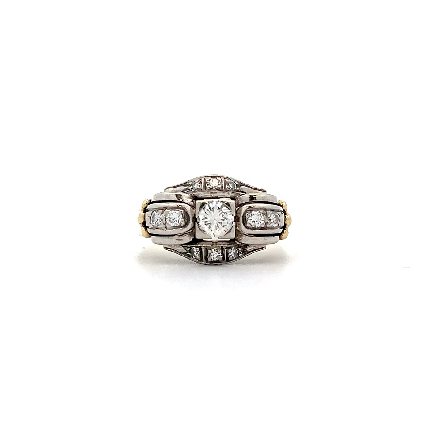 "Ewiges Licht" - 14 Karat Gelbgold Ring mit Brillanten