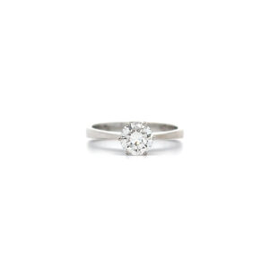 "Pure Gleam" - 18 Karat Weißgold Solitär Ring