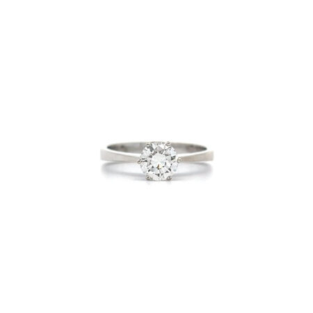 "Pure Gleam" - 18 Karat Weißgold Solitär Ring