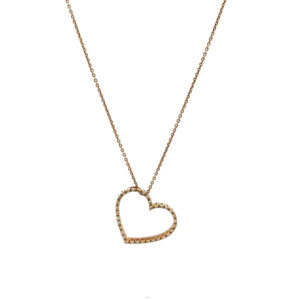 "Herzenssache" - 18 Karat Gelbgold Kette mit Herzanhänger mit Brillanten