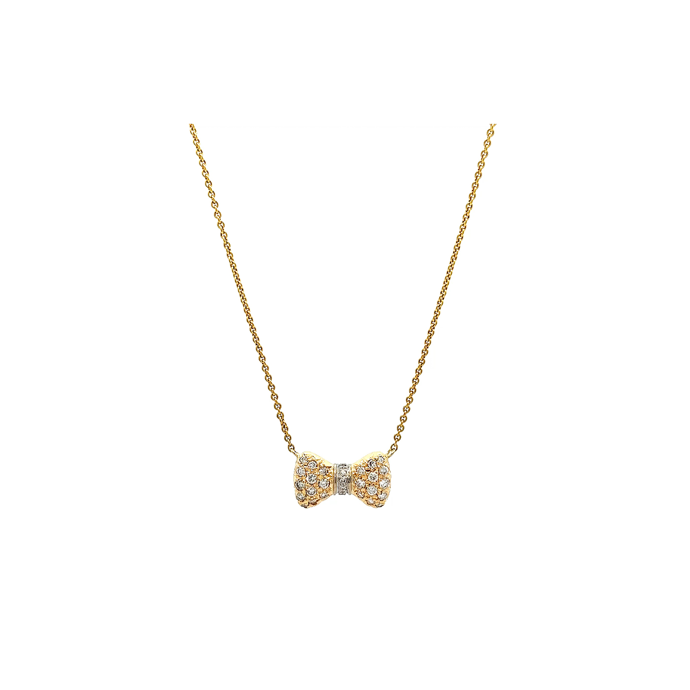 "Sparkling Loop" - 14 Karat Gelbgold Kette im Schleifenmotiv
