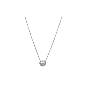 "Lichtkugel" - 18 Karat Weißgold Collier mit Brillanten