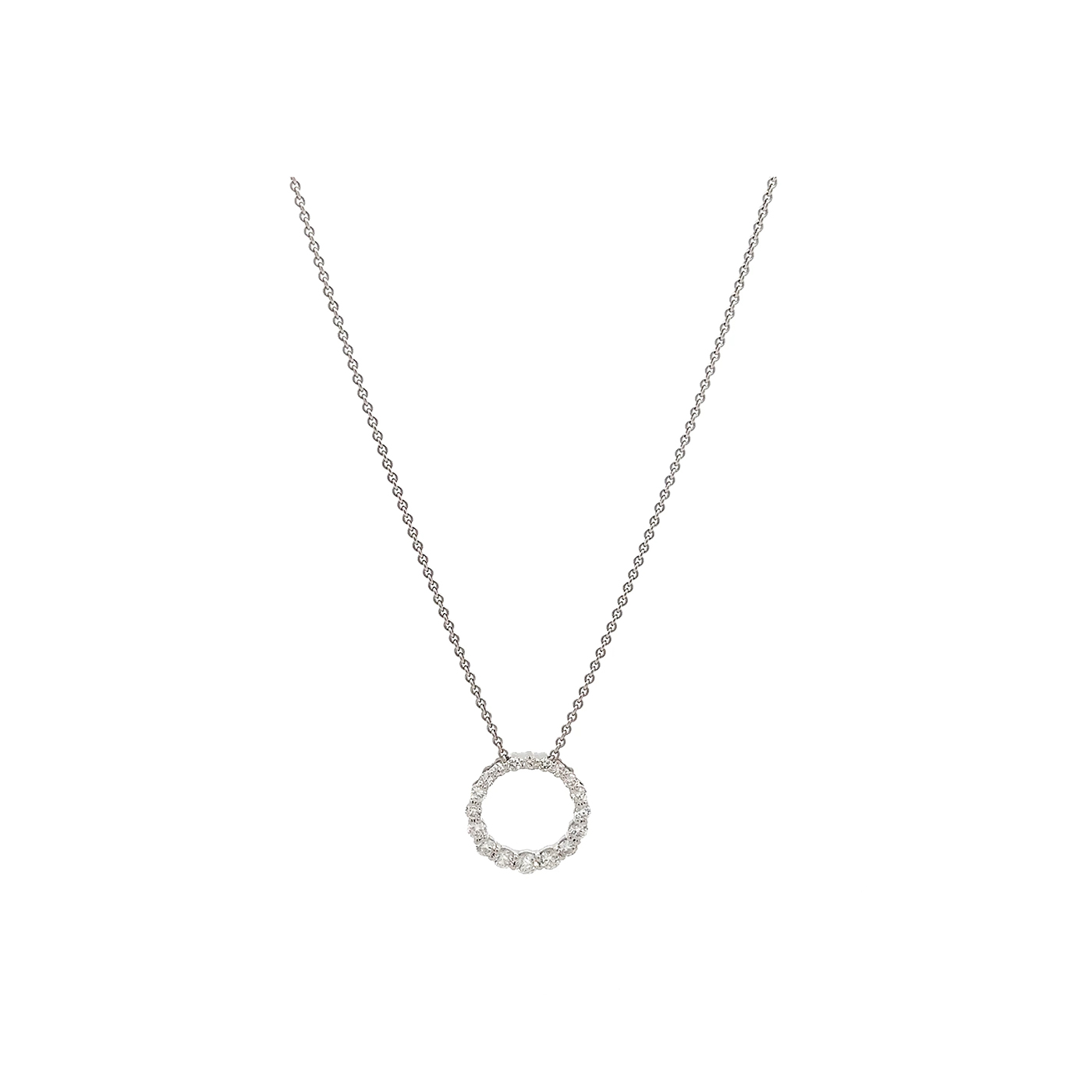 "Circle" - 18 Karat Weißgold Collier mit Diamanten
