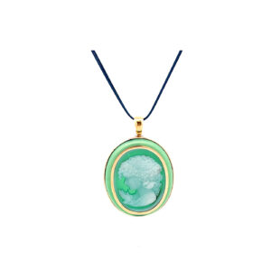 "Anmut in Gold" - Kamee 18 Karat Gold mit Damenmotiv