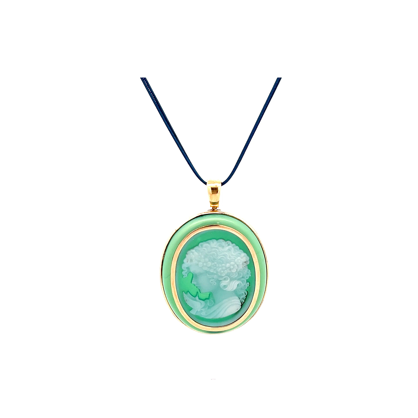 "Anmut in Gold" - Kamee 18 Karat Gold mit Damenmotiv