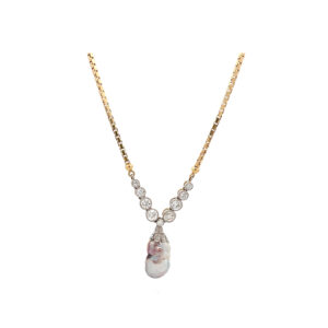 "Schimmer der Vergangenheit" - Wunderschönes 14 Karat Gelbgold Collier