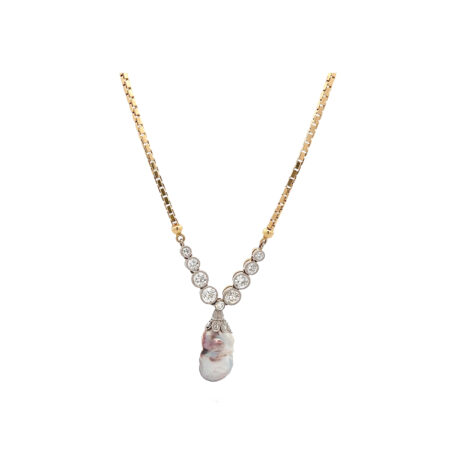 "Schimmer der Vergangenheit" - Wunderschönes 14 Karat Gelbgold Collier