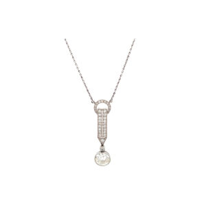 "Eleganz vergangener Tage" - Atemberaubendes Art Déco Platin Collier