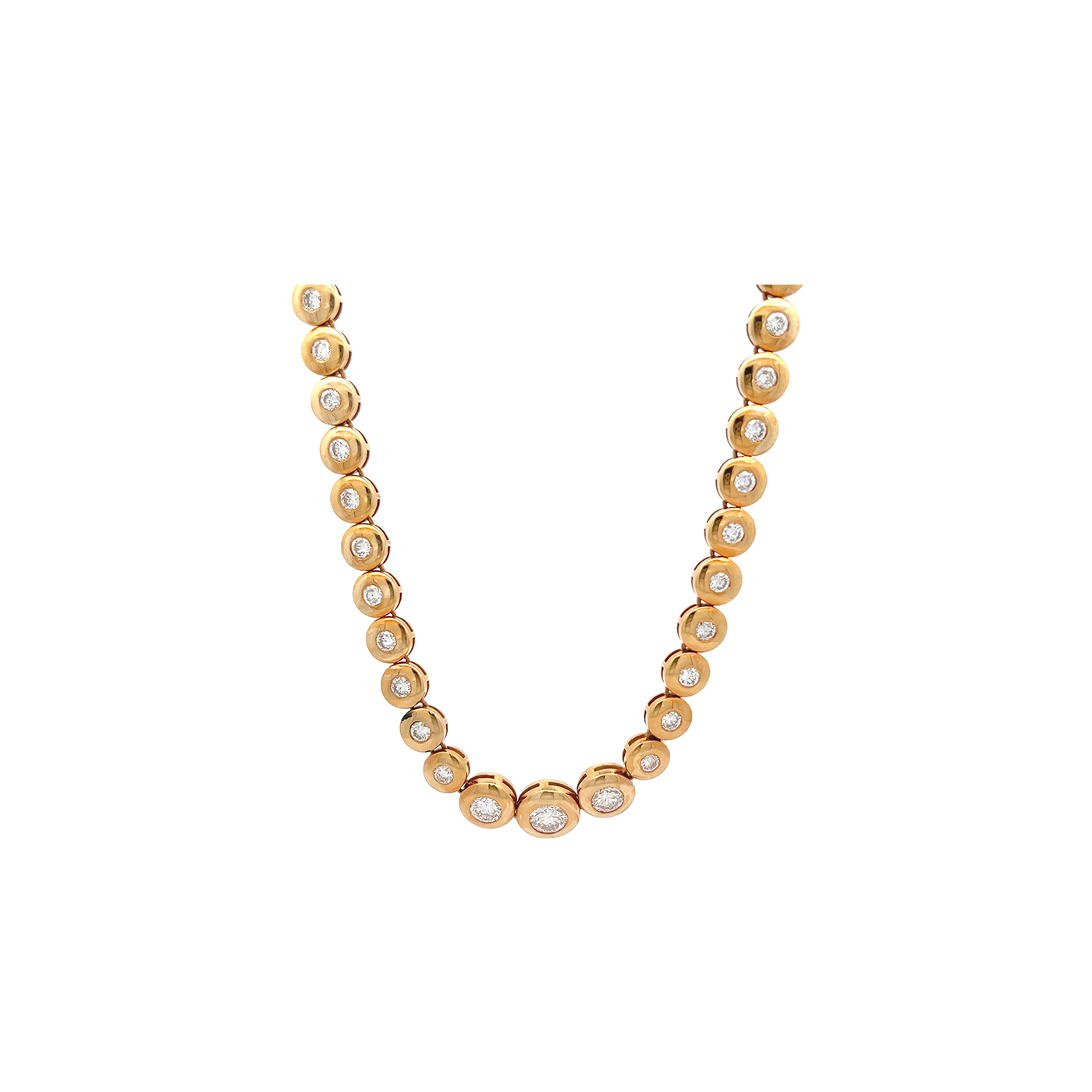 "Goldglanz" - 18 Karat Gelbgold Kette mit Brillanten