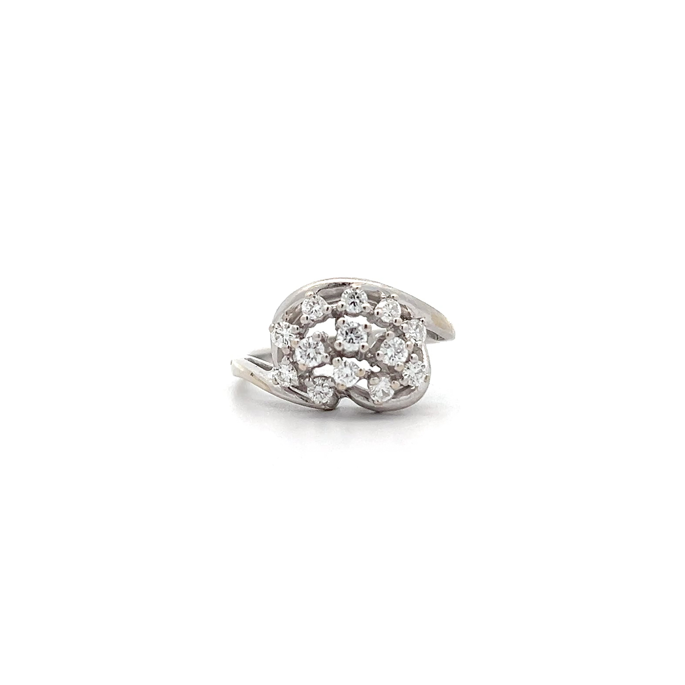 "Forever Shine" - 14 Karat Weißgold Ring mit Brillanten