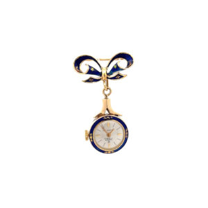 "Filigraner Zeitmesser" - Zauberhafte Anhängeruhr 18 Karat Gold mit Emaille