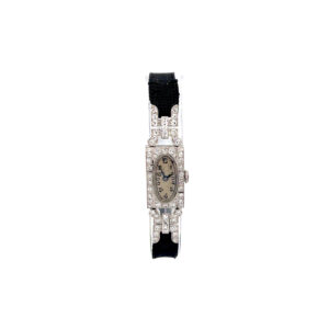 "Stilvoller Zeitmesser" - Armbanduhr Platin mit Diamanten