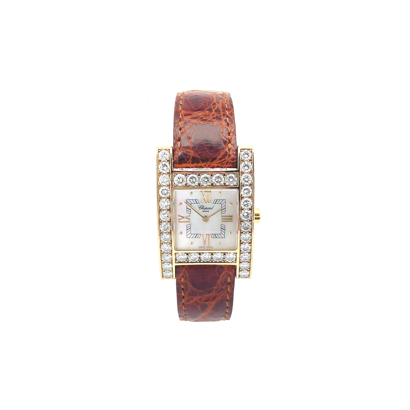"Chopard Your Hour" - Damen Armbanduhr mit Brillanten 18 Karat Gelbgold