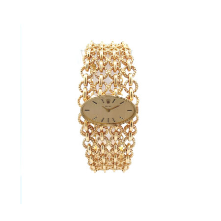 "Rolex" - Vintage Armbanduhr in 18 Karat Gold