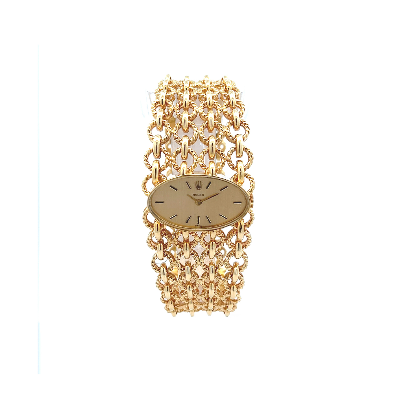 "Rolex" - Vintage Armbanduhr in 18 Karat Gold