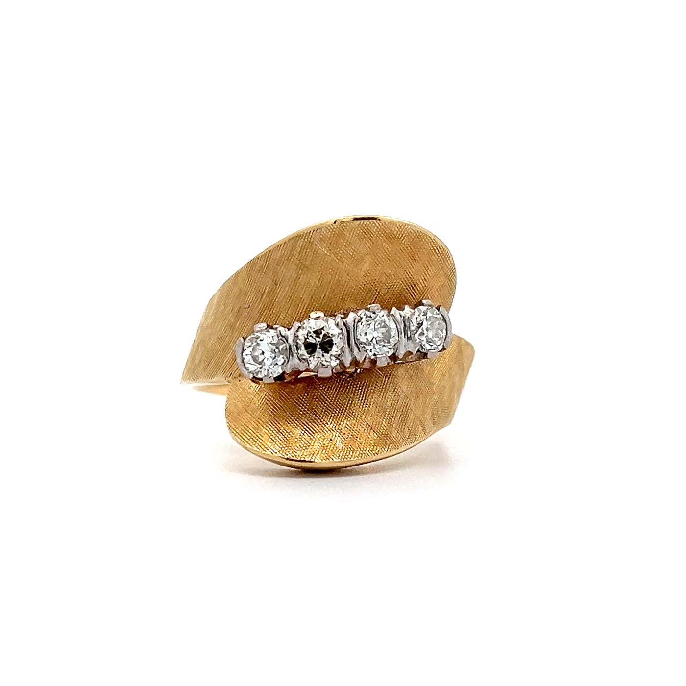 "Golden times" - 18 Karat Gelbgold Ring besetzt mit Brillanten