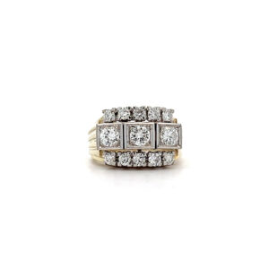 "Timeless Shine" - Funkelnder 14 Karat Gelbgold Vintage Ring