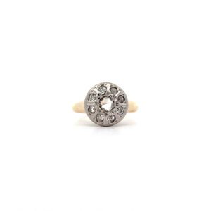 „Weiße Rosen“ - Antiker 18 Karat Goldring
