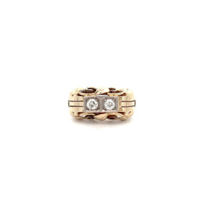 "Funkelnder Zusammenhalt" - 14 Karat Gelbgold Ring