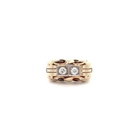 "Funkelnder Zusammenhalt" - 14 Karat Gelbgold Ring