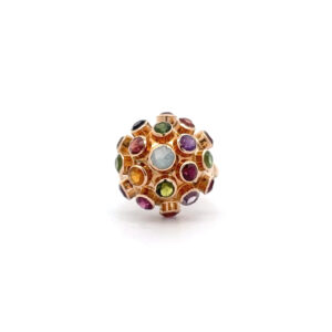 "Sputnik" - 18 Karat Gelbgold Farbstein Ring