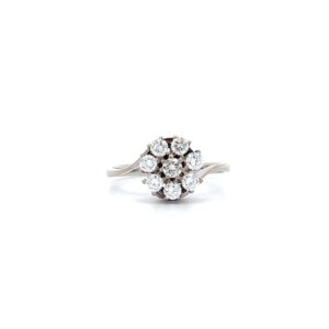 "Little Flower" - Zarter  14 Karat Weißgold Ring