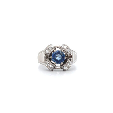 "Eternal Blue" - Wunderschöner Saphir Ring in 14 Karat Weißgold