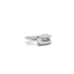 "Umschlungenes Funkeln" - Vintage Platin Ring