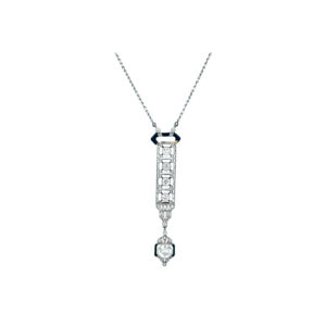 „Black meets white“ - Antikes Platin Collier