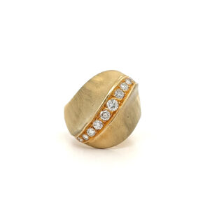 "Brilliant Shine" - Moderner 18 Karat Gelbgold Ring mit Brillanten
