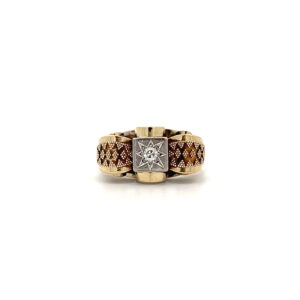 "Vergangenes Leuchten" - Antiker Gelbgold Ring in 14 Karat