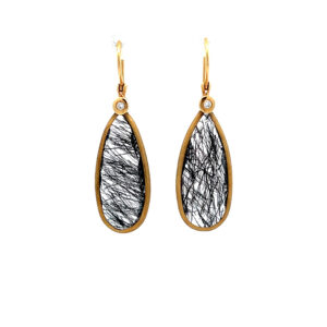 "Design it" - 14 Karat Gold Ohrhänger mit Quarz
