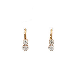 "Old Team" - Antike Ohrringen mit Diamanten 14 Karat Gold