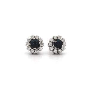 "Vintage Flowers" 14 Karat Weißgold Ohrstecker