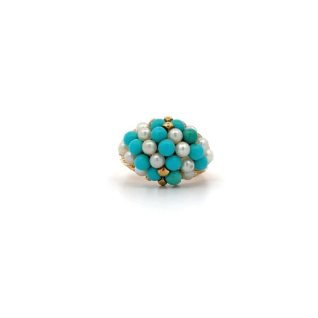 "Meeresperlen" - Vintage Ring in 18 Karat Gelbgold