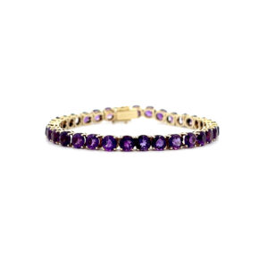 "Amethysttraum" - Vintage Armband in 14 Karat Gelbgold